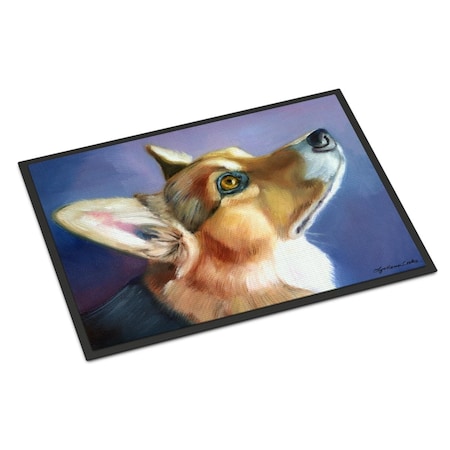 Carolines Treasures 24 x 36 in. Corgi Devotion Indoor or Outdoor Mat 7405JMAT